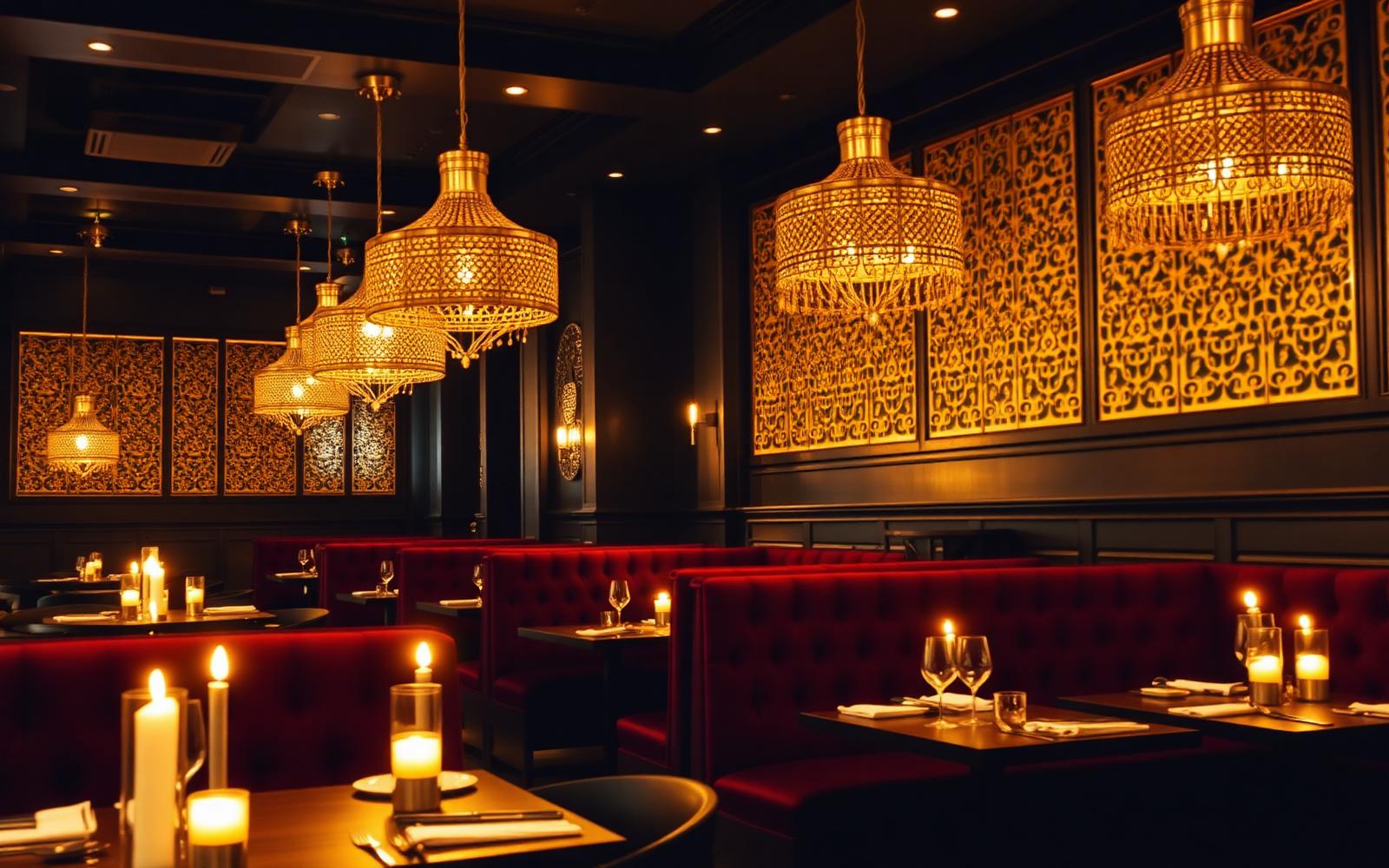 Elegant Indian Curry House dining room